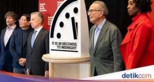 Jam Kiamat 85 Detik ke Tengah Malam: Risiko Nuklir & AI Terbaru